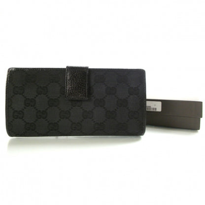 Gucci Monogram Engraved Metal Plate Continental Wallet Black 2 of 9