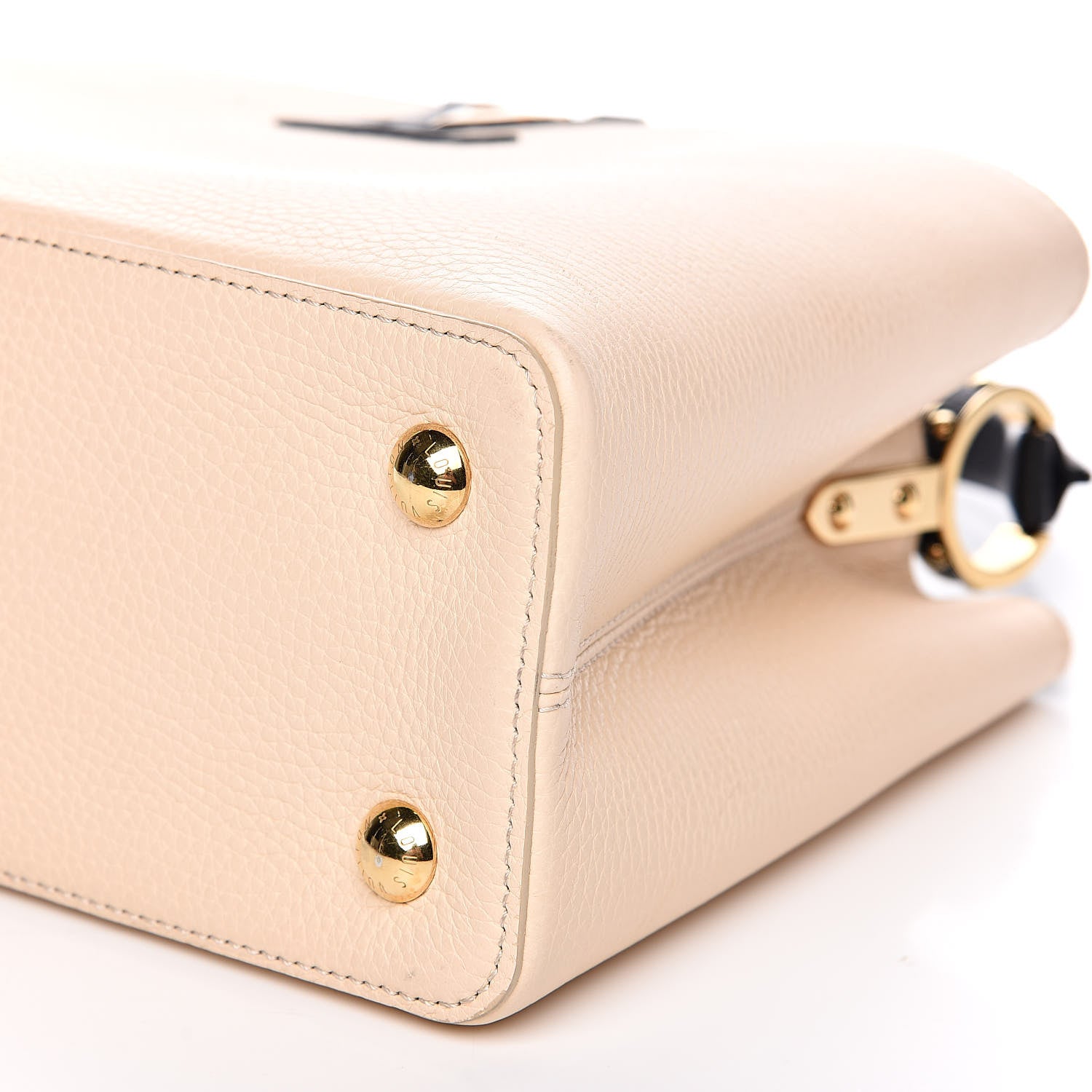 Louis Vuitton Taurillon Capucines PM Creme Black 8 of 10