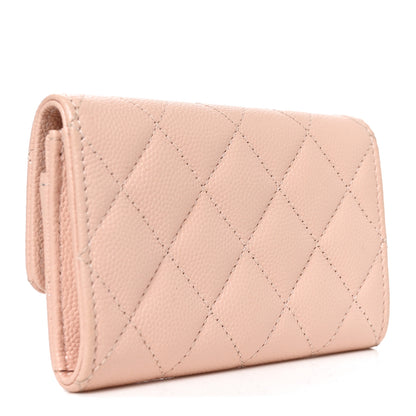 Chanel Caviar Quilted Chain CC Flap Card Holder Light Pink 3 of 9