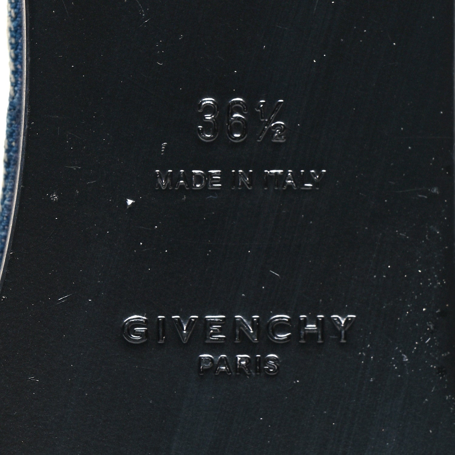 Givenchy Jacquard 4G Logo Mule Slide Sandals 36.5 Denim Blue 7 of 8