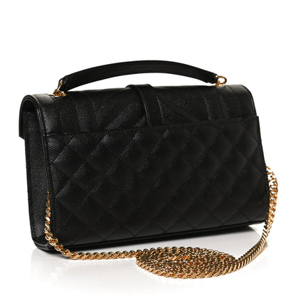 Saint Laurent Grain De Poudre Textured Mixed Matelasse Triquilt Small Monogram Satchel Black 3 of 10