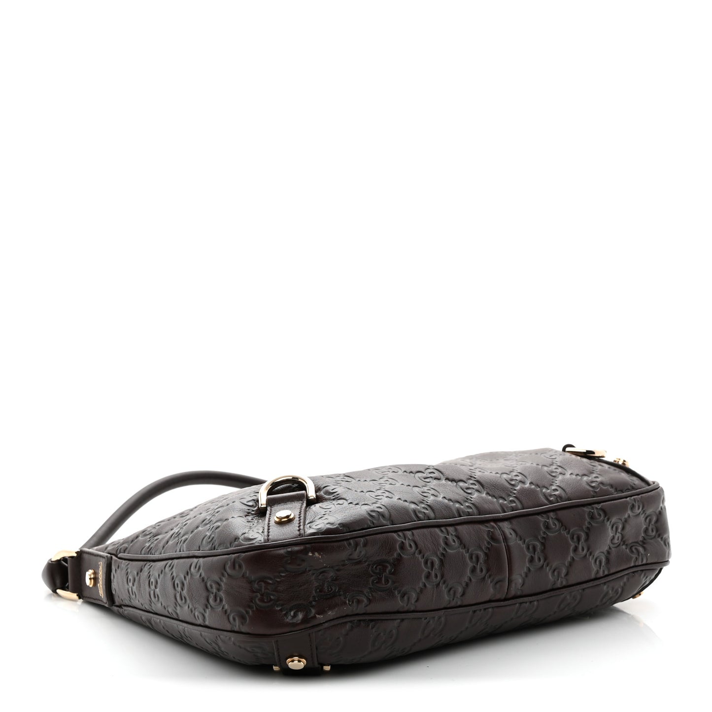 Guccissima Medium Abbey D Ring Hobo Chocolate