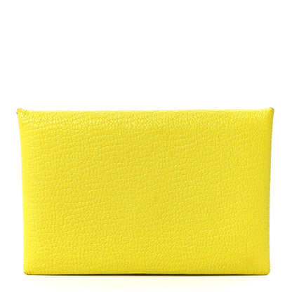 Hermes Chevre Mysore Calvi Card Case Lime 1 of 11