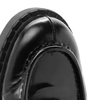 Prada Vernice Triangle 50mm Loafers 40 Black 11 of 13