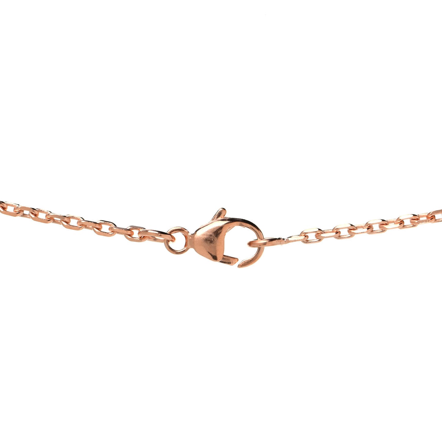 Lacquered Rose Gold Mini Pop H Pendant Necklace White