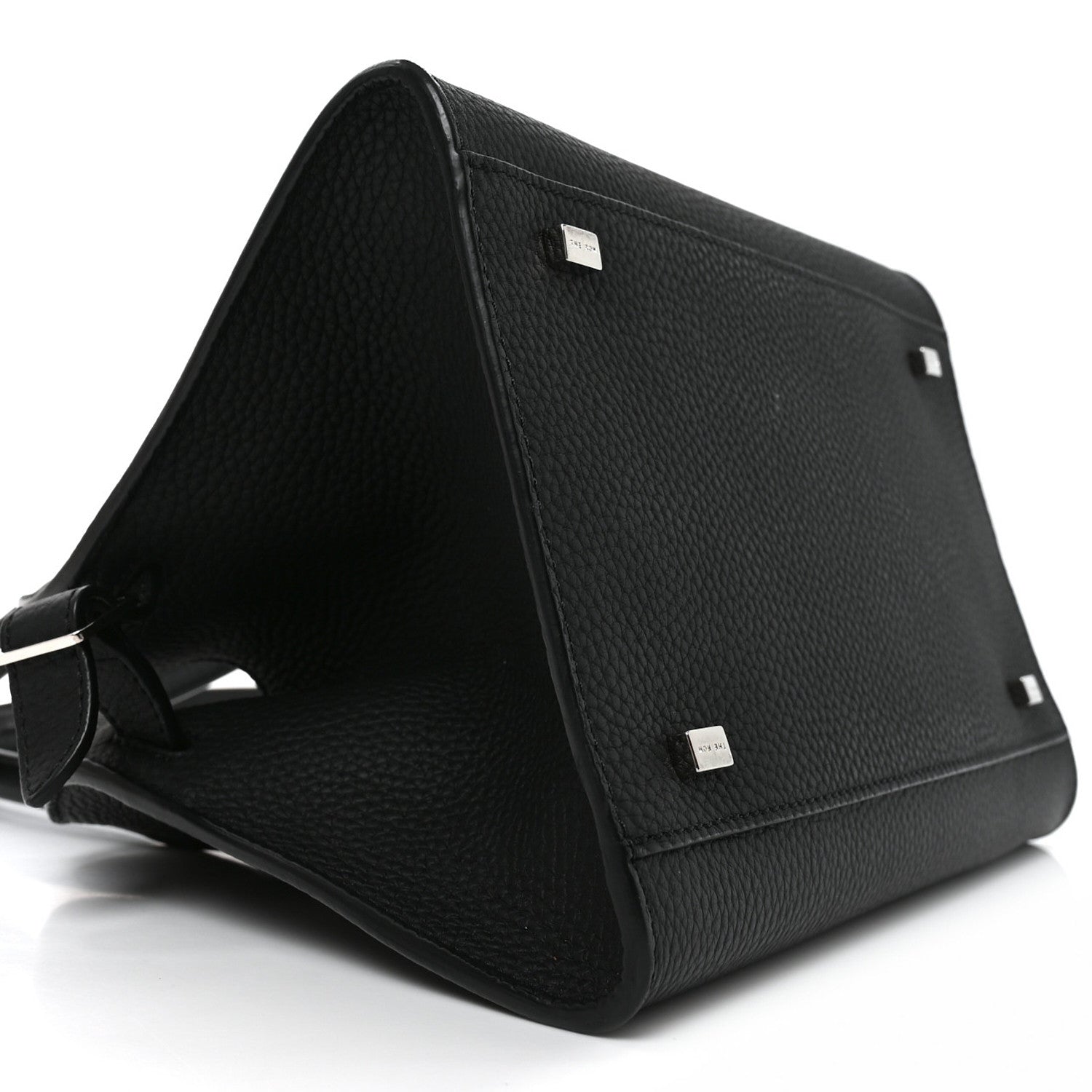 The Row Grained Calfskin Soft Margaux 10 Bag Black 8 of 9