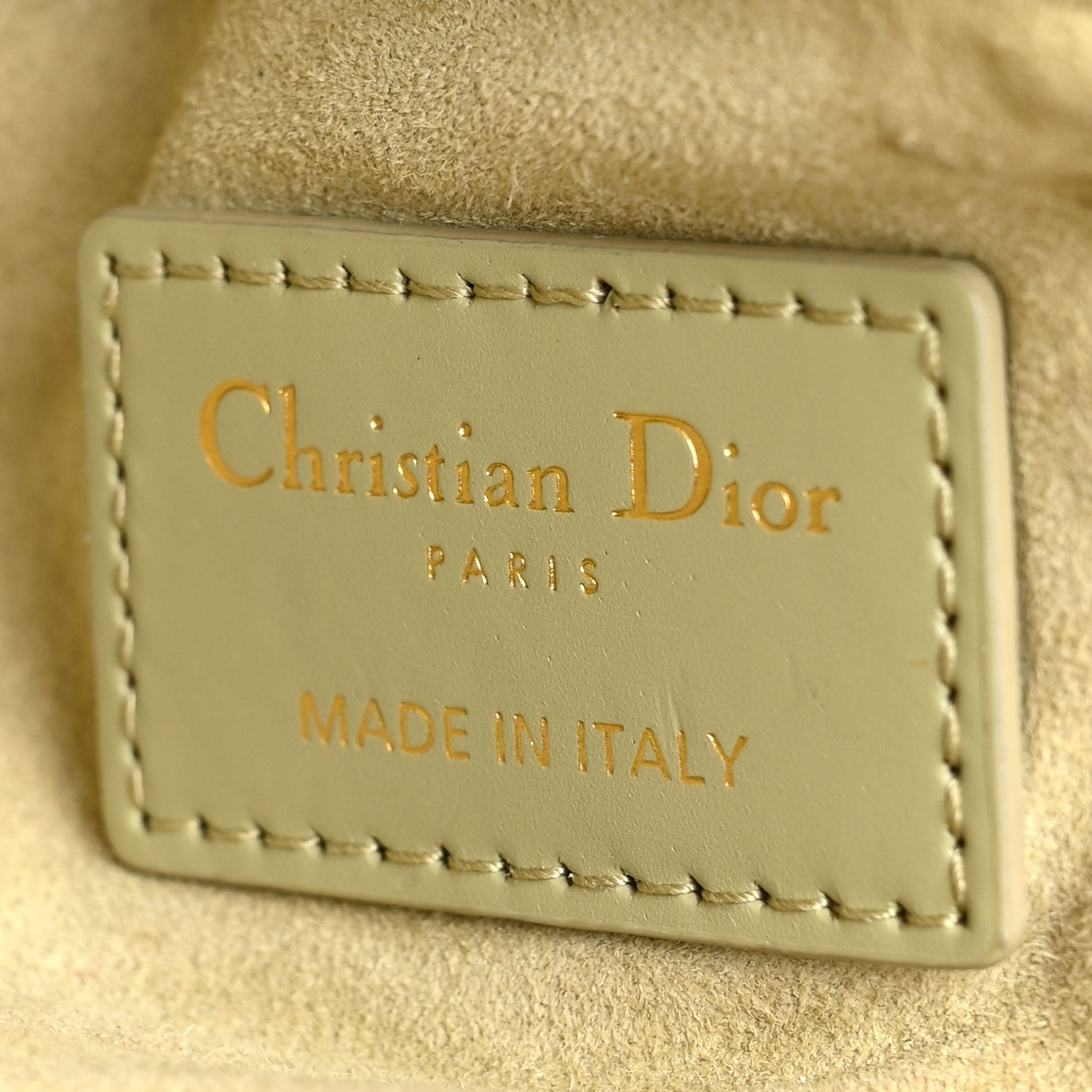 Christian Dior Calfskin Cannage Caro Pouch Desert Sage 6 of 11