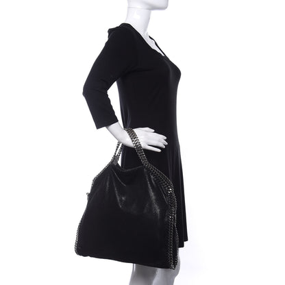 Stella McCartney Shaggy Deer Falabella Fold Over Tote Black 3 of 11