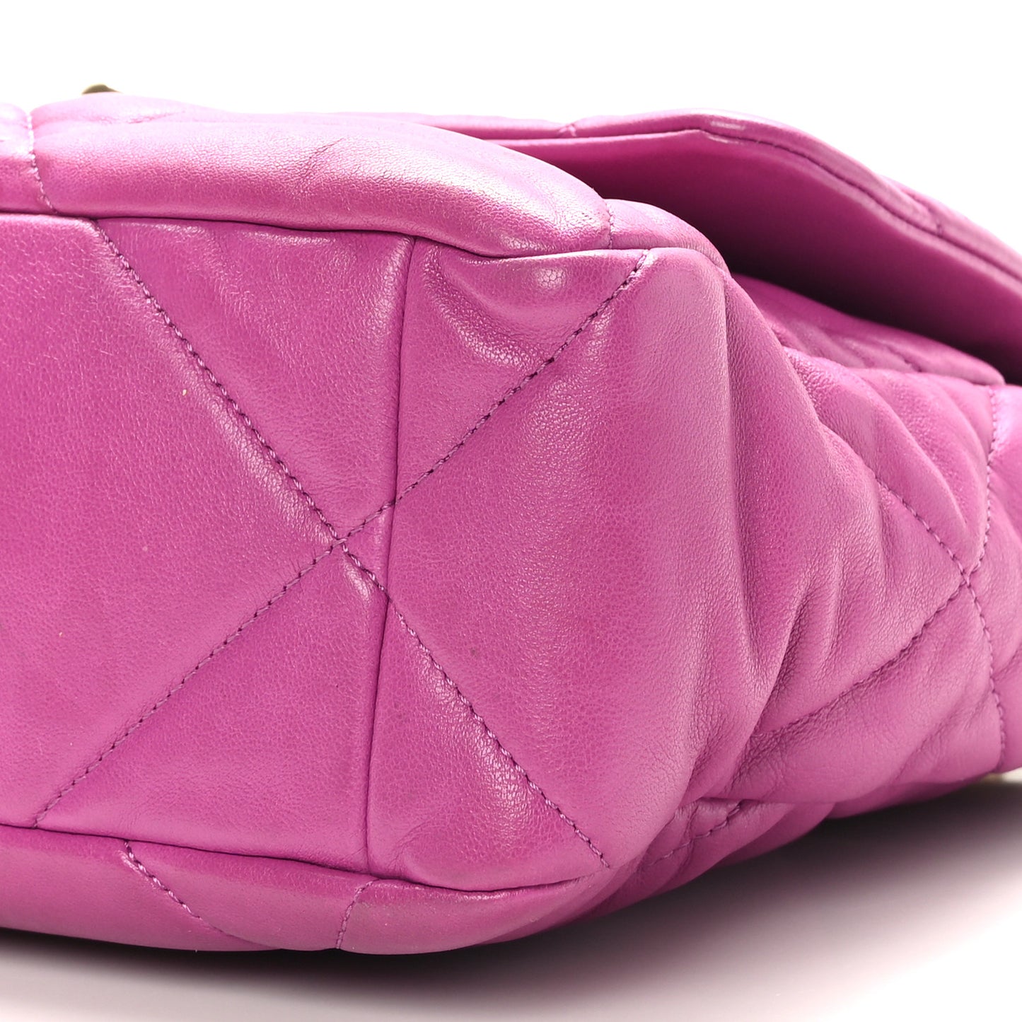 Lambskin Quilted Large Chanel 19 Flap Purple