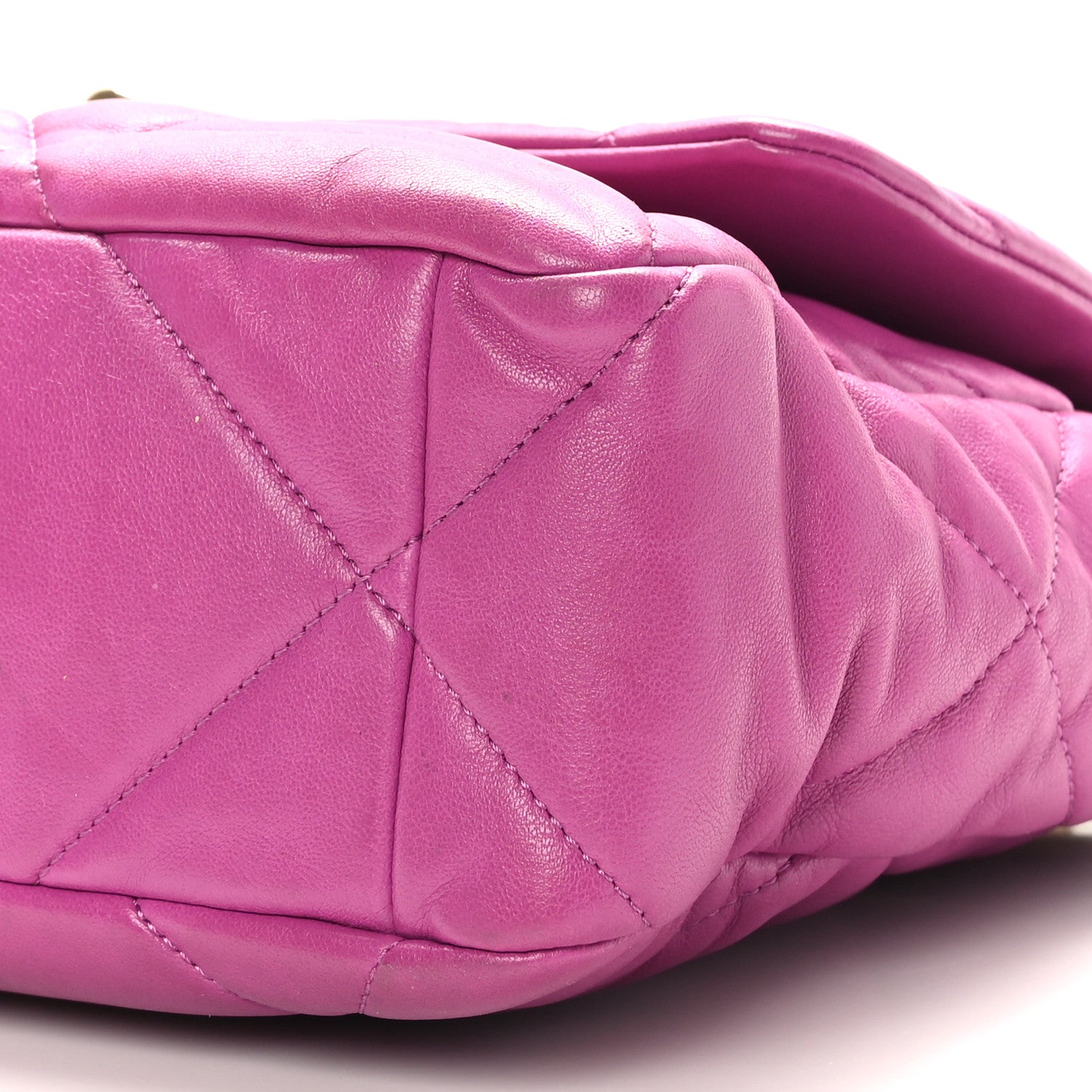 Chanel Lambskin Quilted Large Chanel 19 Flap Purple 9 of 10