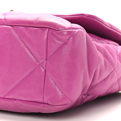 Chanel Lambskin Quilted Large Chanel 19 Flap Purple 9 of 10