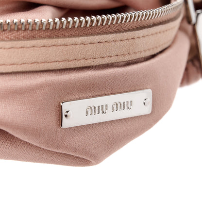 Miu Miu Velvet Matelasse Crystal Chain Shoulder Bag Cammeo 6 of 12
