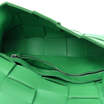 Bottega Veneta Lambskin Maxi Intrecciato Cassette Crossbody Bag Grass 3 of 4