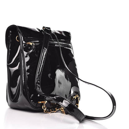 Chanel Patent CC Drawstring Backpack Black 3 of 15