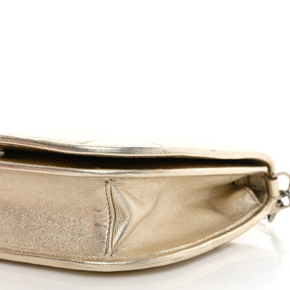 Prada Metallic Nappa Impunture Small Diagramme Crossbody Bag Gold 8 of 10