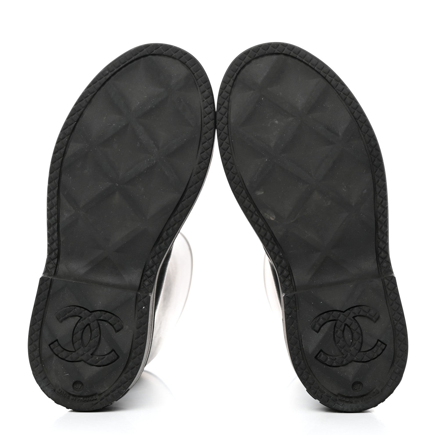 Chanel Caoutchouk CC High Boots 37 Black 5 of 9