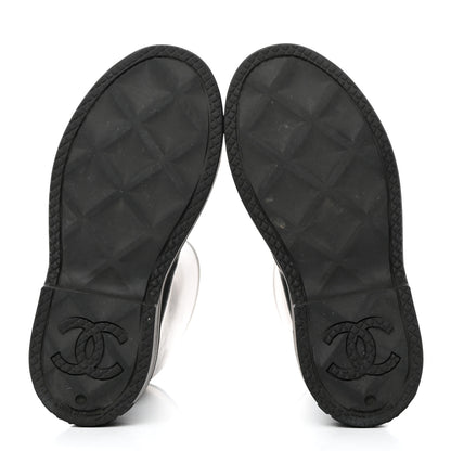 Chanel Caoutchouk CC High Boots 37 Black 5 of 9