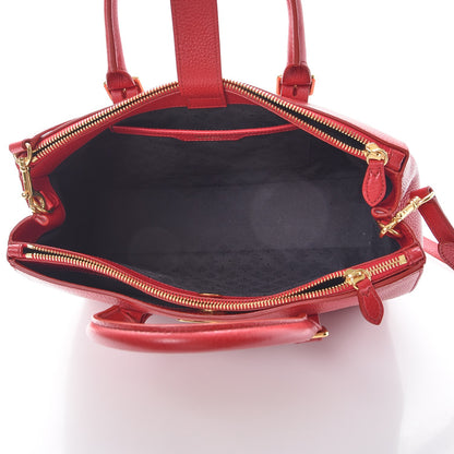 Mulberry Classic Grain Calfskin Small Bayswater Double Zip Tote Scarlet 5 of 9
