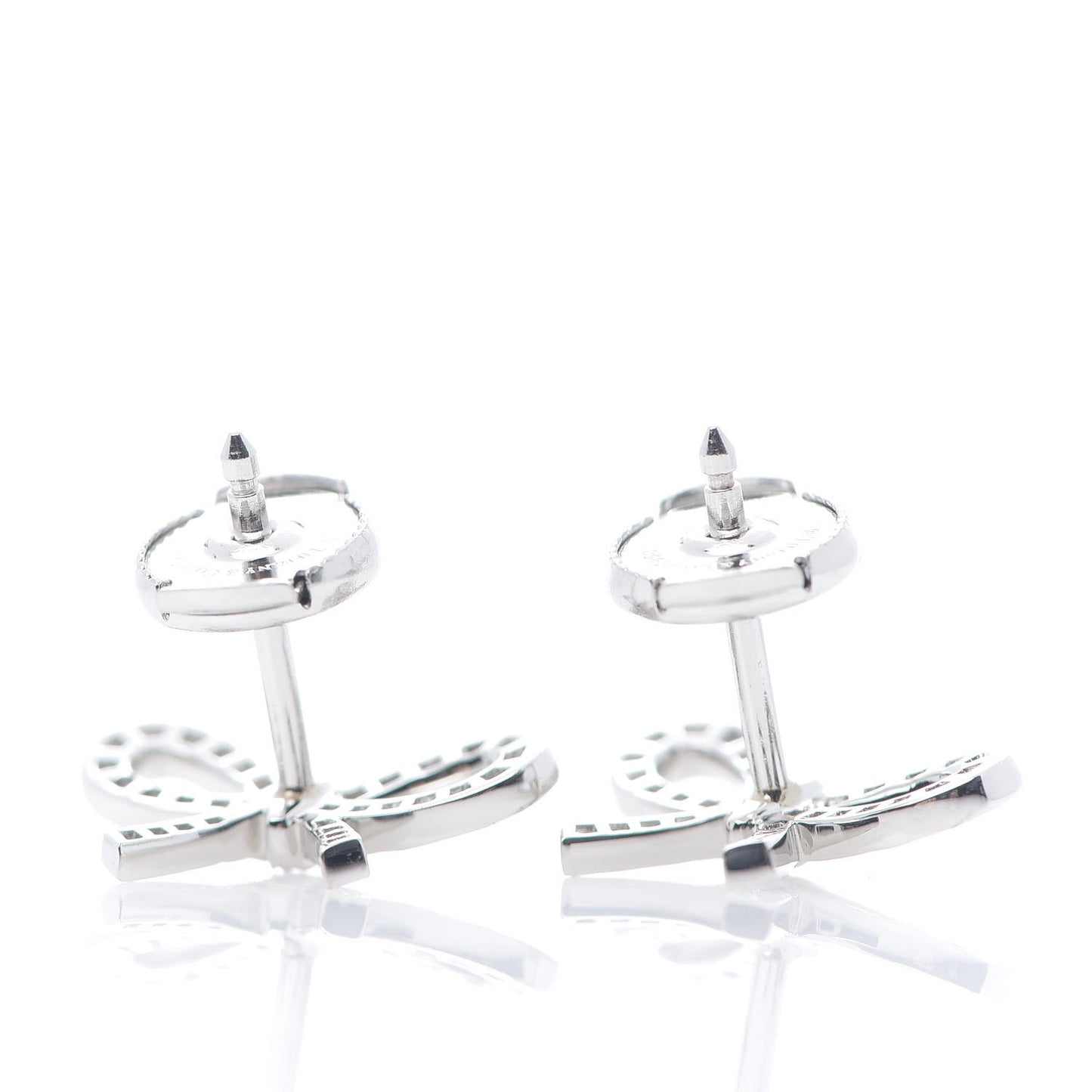 Platinum Diamond Bow Earrings