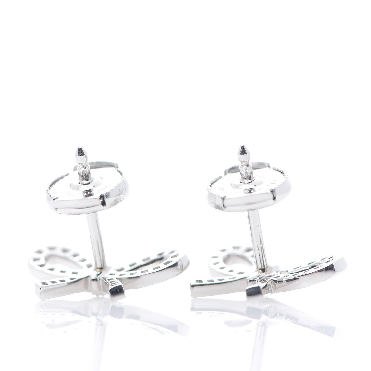 Tiffany Platinum Diamond Bow Earrings 2 of 3