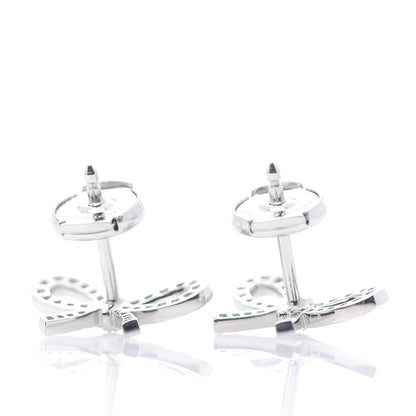 Tiffany Platinum Diamond Bow Earrings 2 of 3