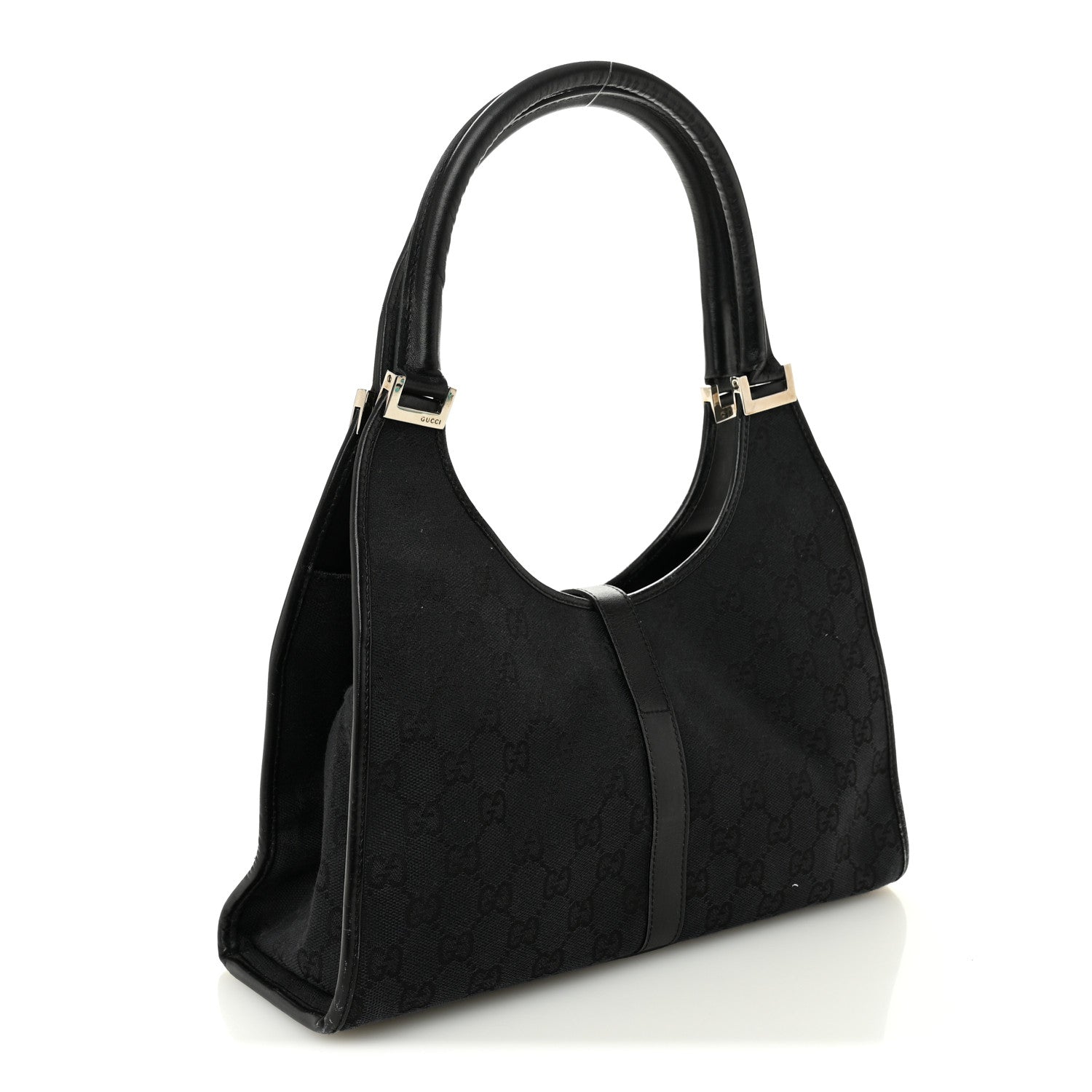 Gucci Monogram Bardot Shoulder Bag Black 3 of 13
