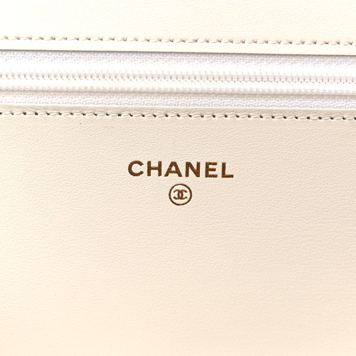 Chanel Caviar Chevron Boy Wallet On Chain WOC White 6 of 12