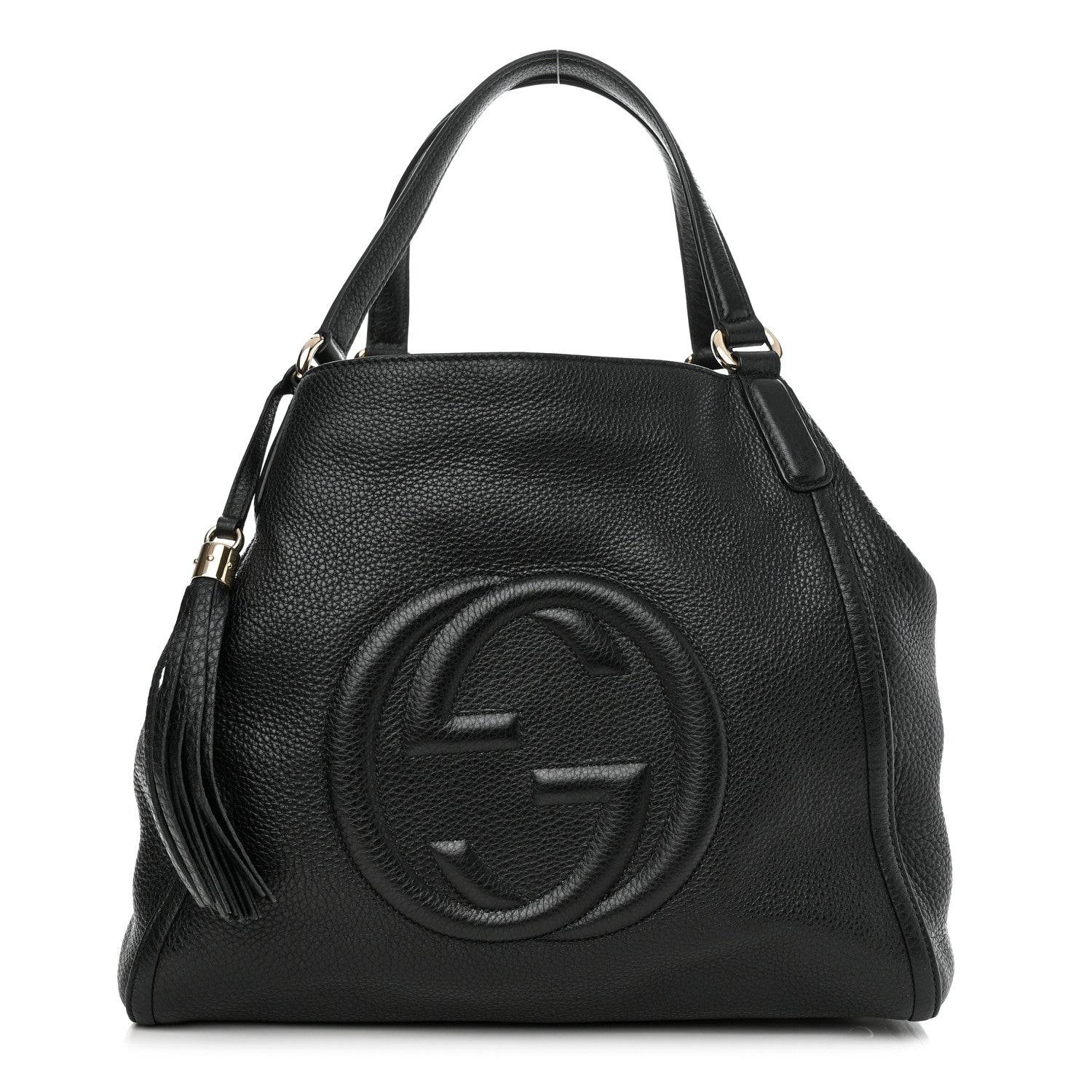 Gucci Pebbled Calfskin Medium Soho Shoulder Bag Black 1 of 10