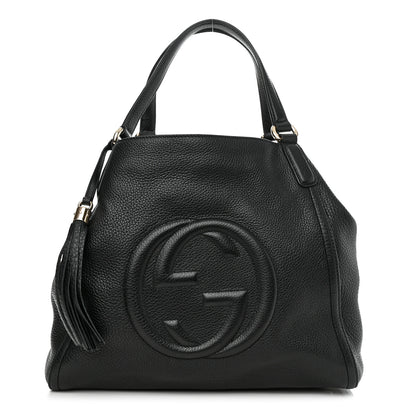 Gucci Pebbled Calfskin Medium Soho Shoulder Bag Black 1 of 10