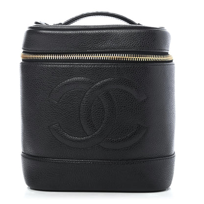 Chanel Caviar Vanity Cosmetic Case Black 1 of 8