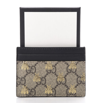 Gucci GG Supreme Monogram Bees Card Holder Black 7 of 7