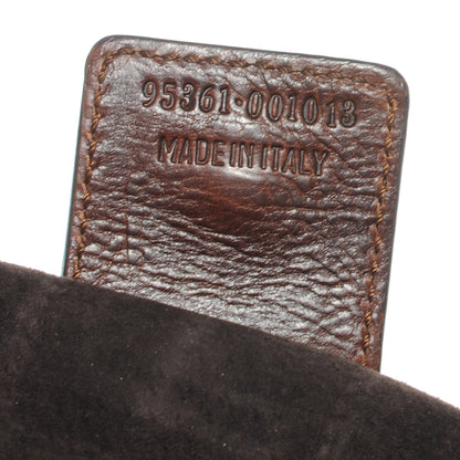 Saint Laurent Buffalo Leather Medium Mombasa Horn Bag Cognac 8 of 8