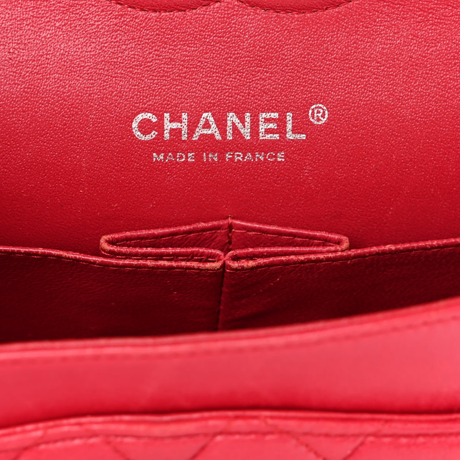 Chanel Lambskin Quilted Medium Double Flap Red 18 of 19