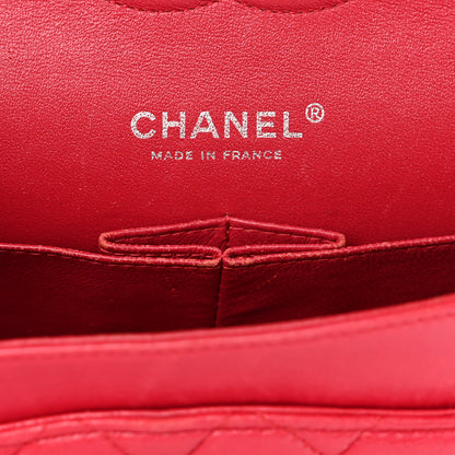Chanel Lambskin Quilted Medium Double Flap Red 18 of 19