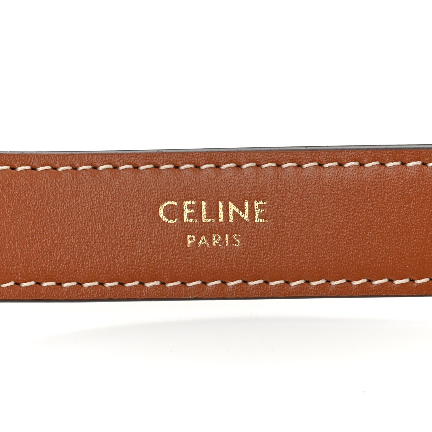 Celine Triomphe Canvas Calfskin Ava Shoulder Bag Tan 6 of 9