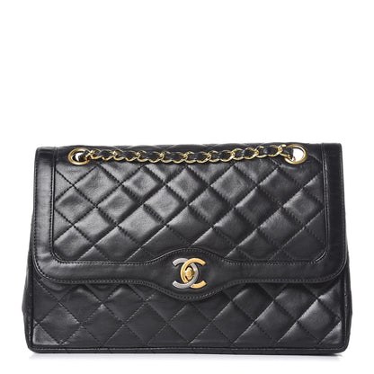 Chanel Lambskin Quilted Medium Double Flap Black 1 of 9