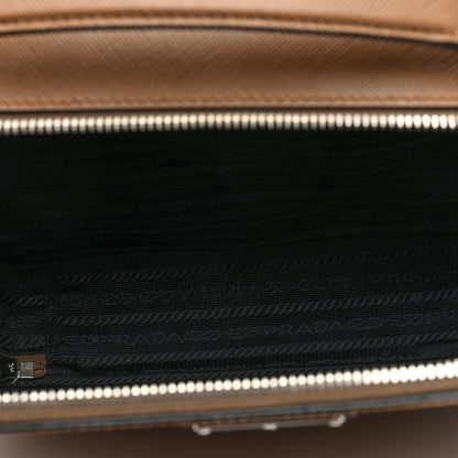 Prada Saffiano Travel Medium Brique Crossbody Bag Cannella 5 of 9