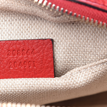 Gucci Pebbled Calfskin Small Soho Disco Bag Tabasco Red 7 of 10