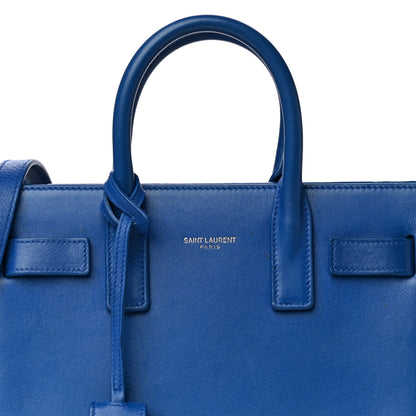 Saint Laurent Calfskin Nano Sac De Jour Royal Blue 7 of 9