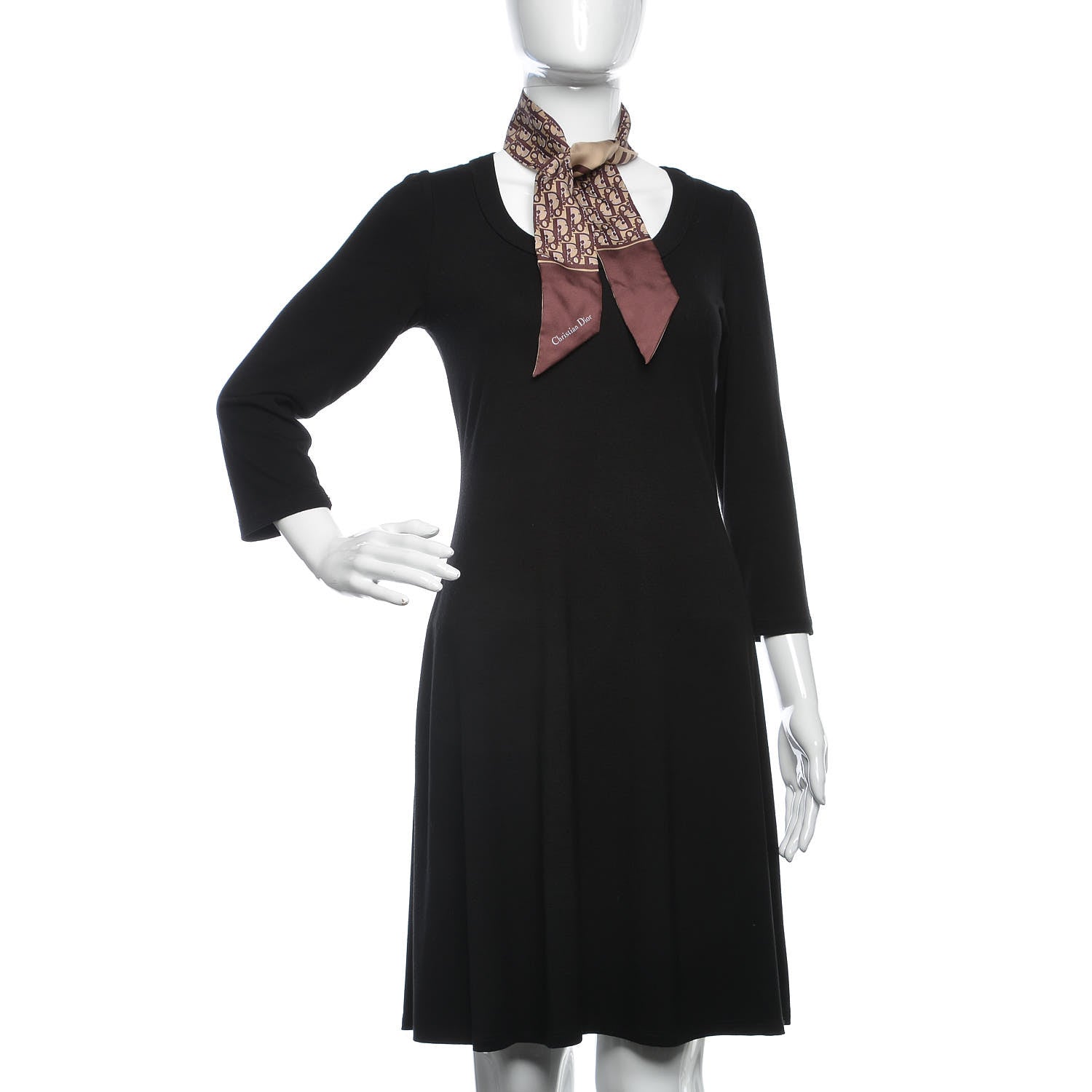 Christian Dior Silk Oblique Mitzah Scarf Bordeaux 1 of 4