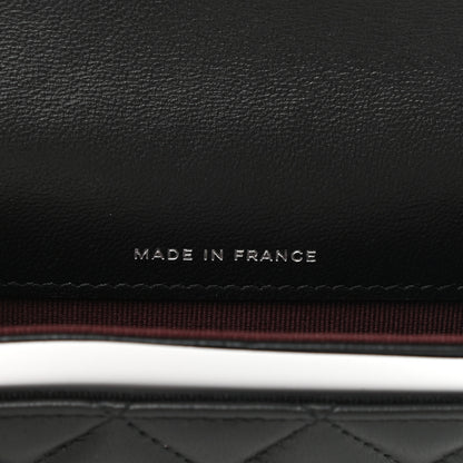 Chanel Lambskin Quilted Flap Card Holder Wallet Black 7 of 9