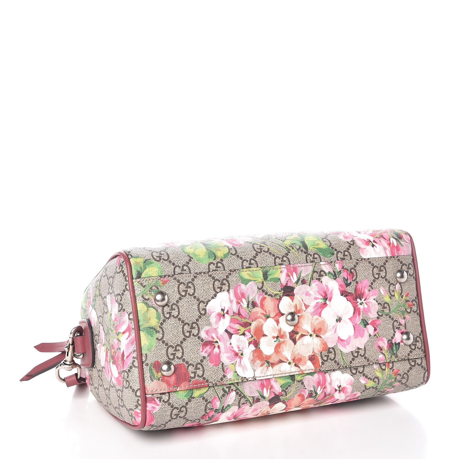 Gucci GG Supreme Monogram Blooms Small Boston Beige Multicolor Dry Rose 4 of 9