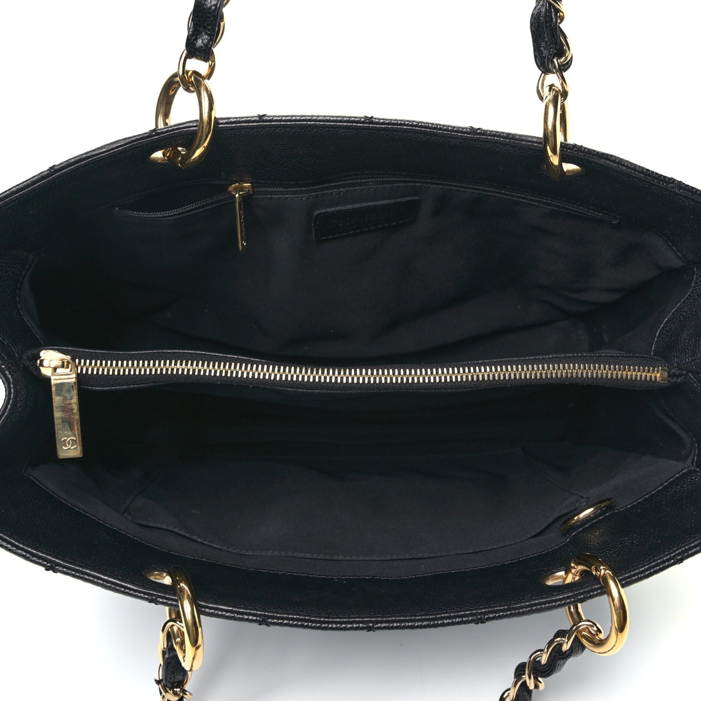 Caviar Quilted Grand Shopping Tote GST Black