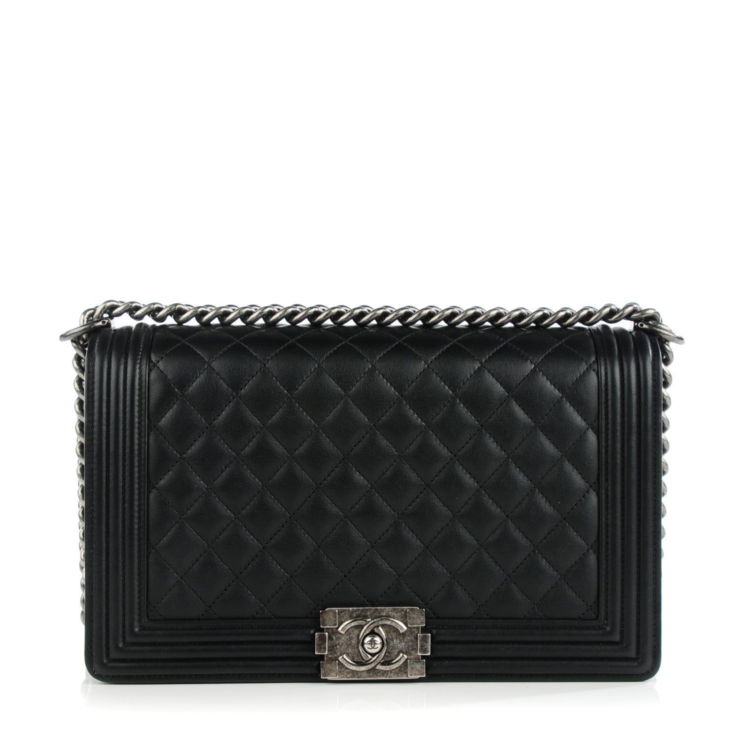 Chanel Calfskin Quilted New Medium Boy Flap Black 1 of 8