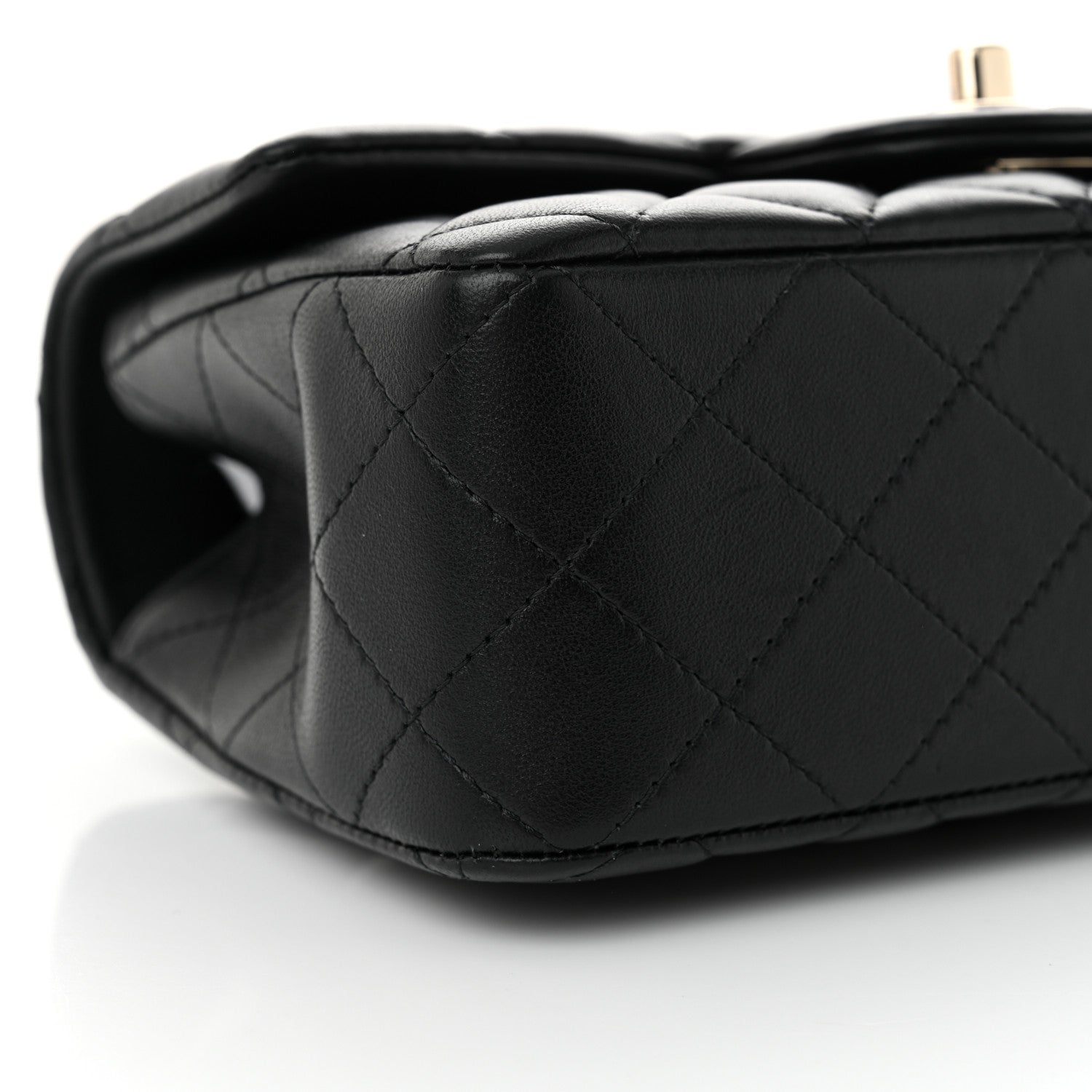 Chanel Lambskin Quilted Mini Top Handle Rectangular Flap Black 9 of 11