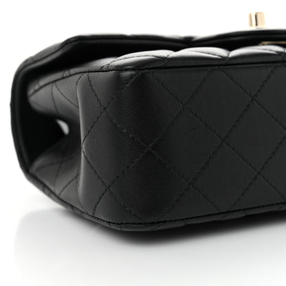 Chanel Lambskin Quilted Mini Top Handle Rectangular Flap Black 9 of 11