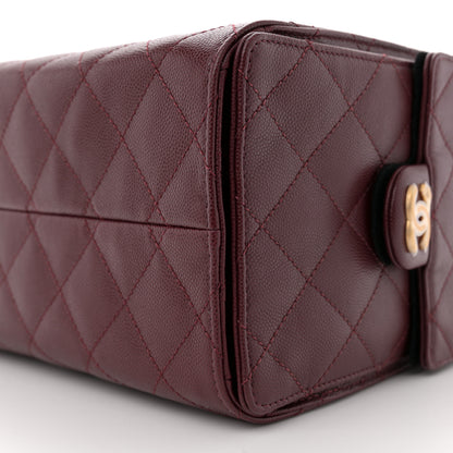 Chanel Caviar Quilted Small Chanel 25 Handbag Burgundy 10 of 11