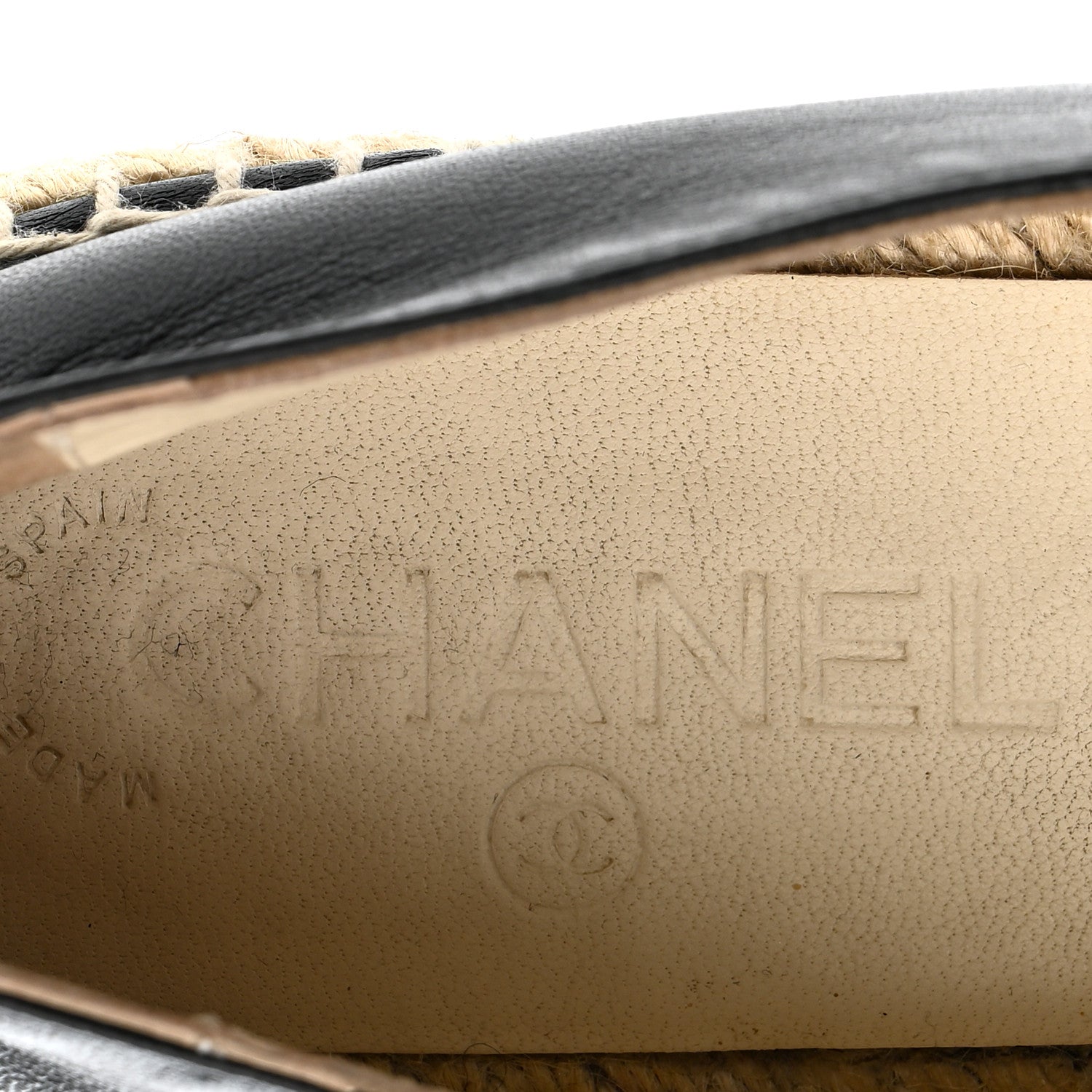 Chanel Lambskin CC Espadrilles 36 Black 12 of 13