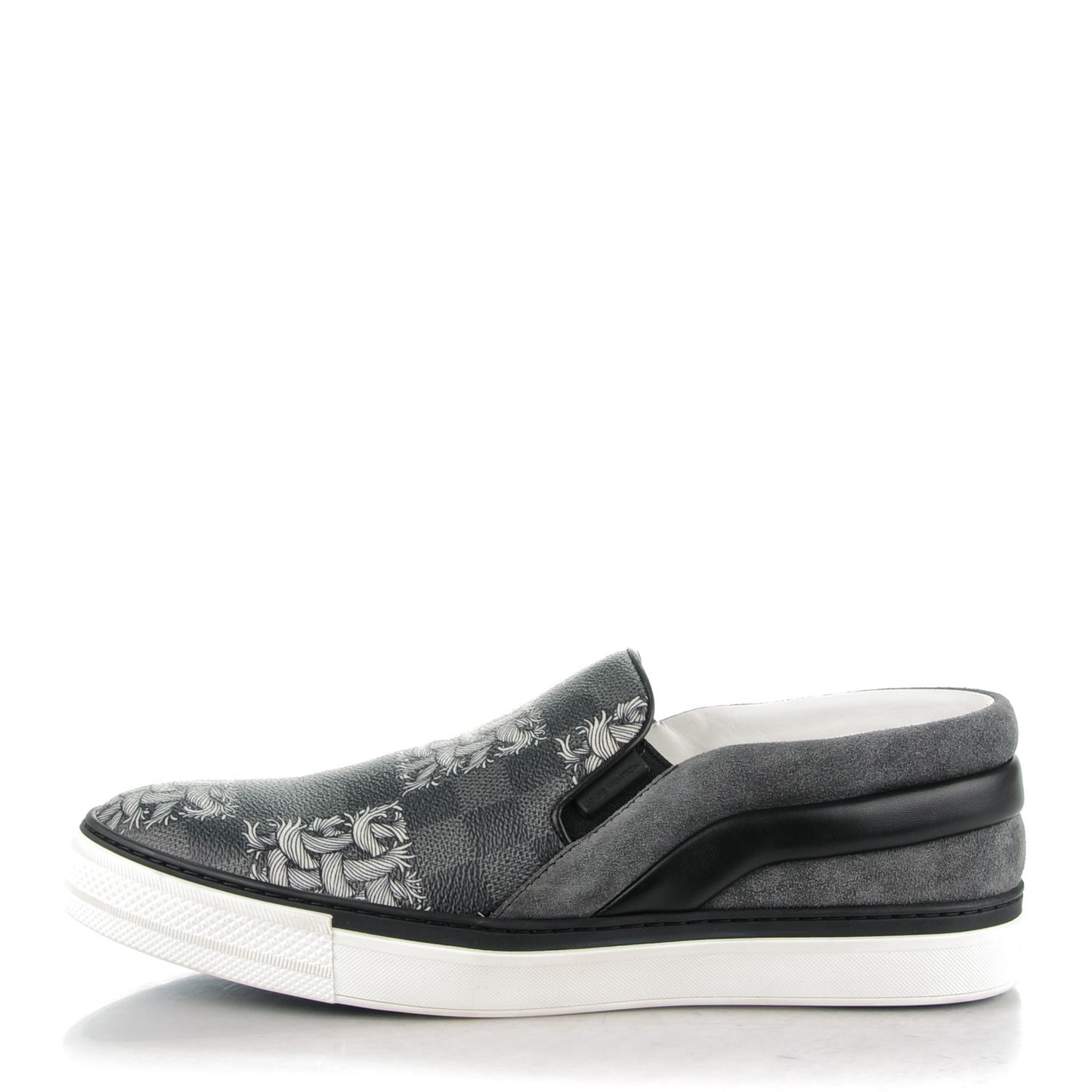 Damier Graphite Rope Twister Slip On 9 White