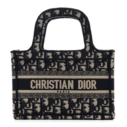 Christian Dior Oblique Mini Book Tote Blue Multicolor 1 of 10